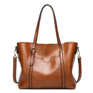 Ladies fashion bag - Brown Leather Large