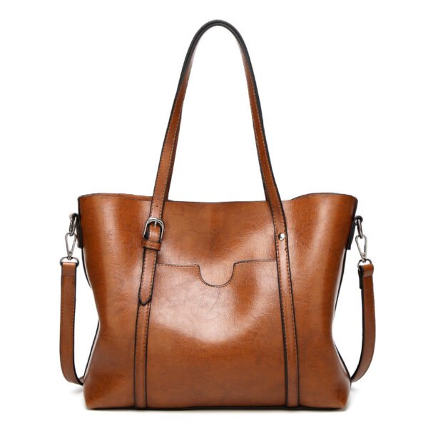 Ladies fashion bag - Brown Leather Large
